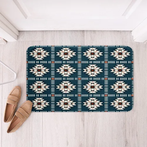 Miniatura 10 de Feelyou Aztec Bathroom Rugs Aztec Southwestern Printed Bath Mats for Bathroom Bohemian Bath Rugs for Shower Tub Cowboy Cowgirl Bathroom Accossories