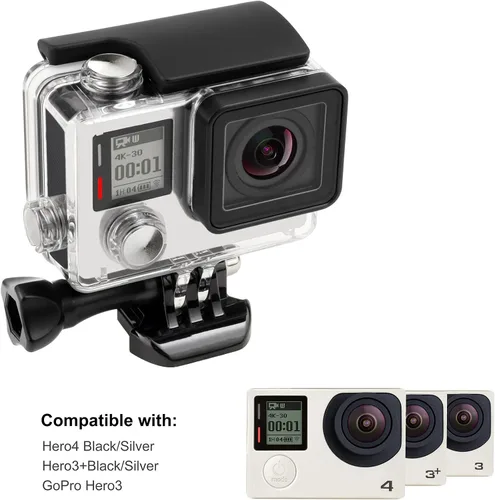 Miniatura 4 de Funda impermeable para GoPro Hero 4 3 3+, 131 pies, protección subacuática, accesorios ideales para buceo, esnórquel, surf, buceo, carcasa de buceo