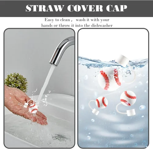 Miniatura 4 de 3 fundas de popote para Stanley Cup de 30 y 40 onzas, 0.394 in, tapa protectora de popote de silicona con 2 accesorios personalizados 3D de dijes