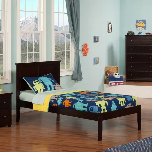 Miniatura 14 de Atlantic Furniture AR8621001 Madison - Cama de plataforma con tabla de pie abierto, tamaño individual, color espresso