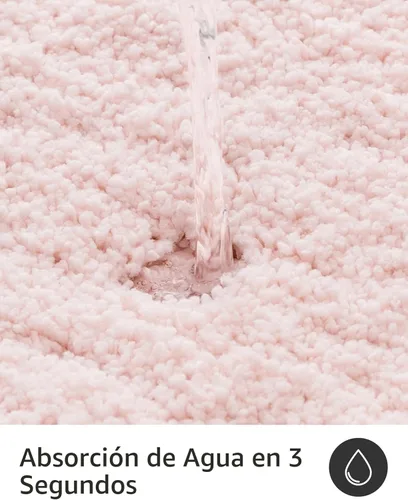 Miniatura 4 de ILANGO Alfombras de baño rosas de Navidad de 24" × 17", antideslizantes y súper absorbentes, extra gruesas, suaves, lavables para el suelo, alfombra