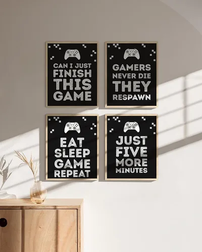 Miniatura 5 de HAUS AND HUES Pósteres de juegos para decoración de habitación de jugadores, pósteres de juegos de Xbox, decoración de sala de videojuegos