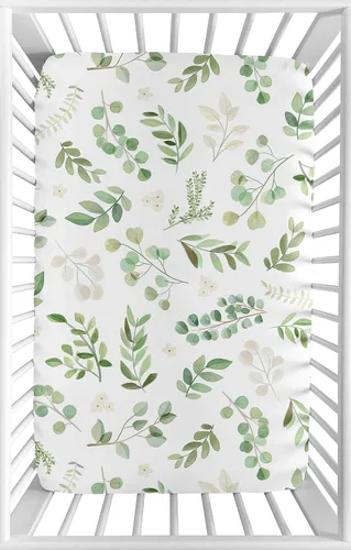 Miniatura 12 de Sweet Jojo Designs Sábanas bajeras para cuna (hojas florales rosas bohemias) para niñas, guardería infantil, habitación de niños pequeños - Colchón