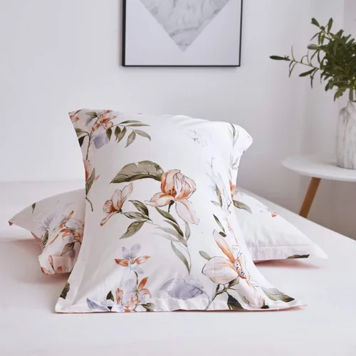 Miniatura 4 de OAITE - Juego de funda de edredón de 100% algodón con patrón floral, juego de ropa de cama suave que incluye 3 piezas