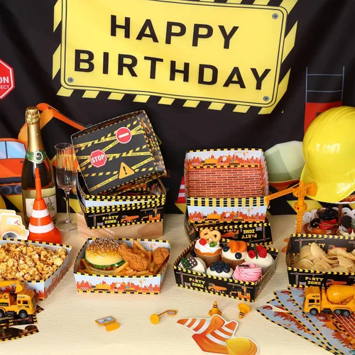 Miniatura 2 de Mifoci 48 bandejas grandes de construcción de 5 libras, bandejas para servir para fiestas de cumpleaños, suministros para nachos, botes