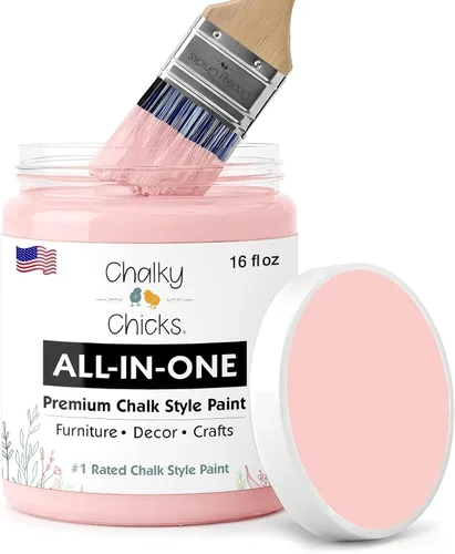 Miniatura 91 de Chalky Chicks - Pintura mate a la tiza, no requiere lijado, 4 onzas líquidas, color gris oscuro (Gun Metal Gray), para muebles, pintura sin Gris