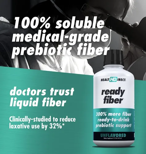 Miniatura 8 de HEALTH DIRECT - Ready Fiber - Suplemento de fibra líquida prebiótica para mujeres, hombres y niños - 15 onzas líquidas - 15-30 porciones, sin sabor