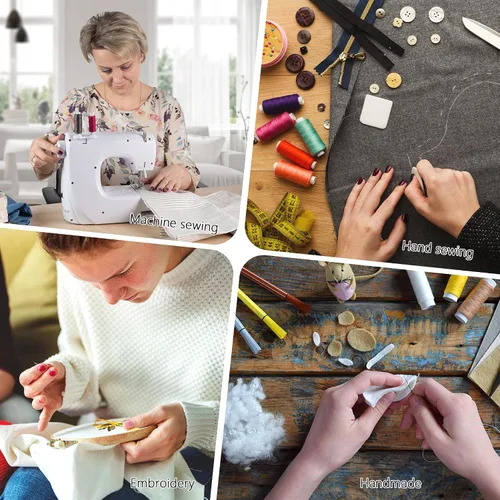 Miniatura 7 de Kit de hilo de coser de 50 piezas, 25 colores, 400 yardas/carrete con bobinas preenrolladas a juego, hilo de poliéster para máquinas de coser