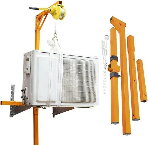 Miniatura 5 de DNYSYSJ Herramienta de elevación exterior de la instalación del aire acondicionado, grúa de elevación del soporte con la cuerda (32.8 ft)