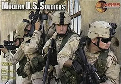 Miniatura 2 de Mars Figures 72003-1/72 U.S. Soldiers Modern Scale Kit de modelo de plástico