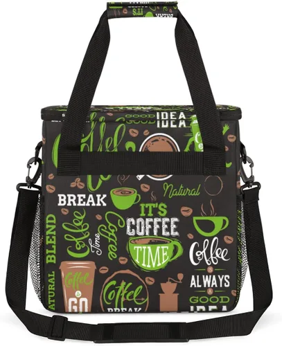 Miniatura 5 de Bolso de Transporte para Cafetera de Café Verde Compatible con Keurig K-Mini o K-Mini Plus Estuche de Viaje para Cafetera Portátil de Porción AA