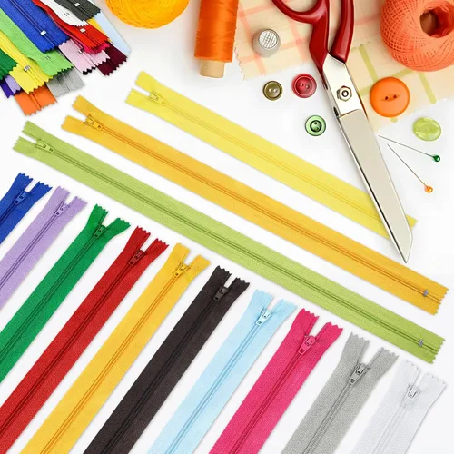 Miniatura 8 de Cremalleras, DOITEM 72 piezas de cremalleras para coser de 8 pulgadas, 12 pulgadas, 16 pulgadas, multicolor, cremallera de bobina de nailon para 20