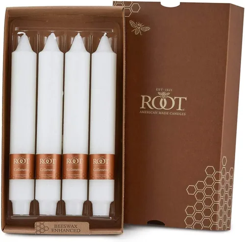Miniatura 11 de Root Candles Juego de 4 velas sin perfume para cena, sin goteo, con cera de abeja mejorada, Timberline™ Collenette, en caja, de 7 pulgadas