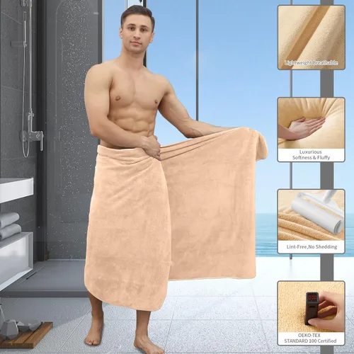 Miniatura 6 de Sábana de Baño Extra Grande de 4 Piezas (35"x70") - Sábana de Baño Ultra Suave de Tamaño Grande, Juego de Sábanas de Baño para Baño de Hotel, Sábana