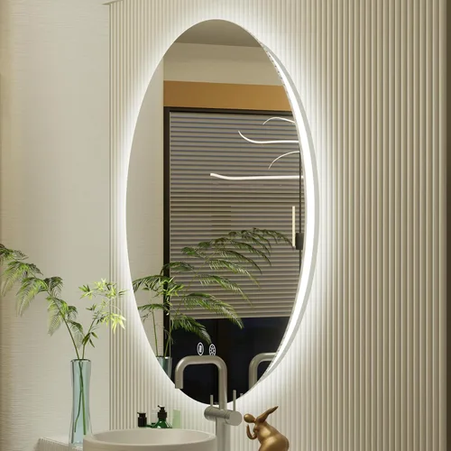 Miniatura 3 de Espejo LED para baño de 24 pulgadas, 3 temperaturas de color (3000K/4500K/6000K), retroiluminación regulable, antivaho, vidrio HD de 5MM, CRI 90+
