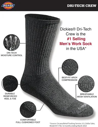 Miniatura 2 de Dri-Tech Essential Moisture Control Crew Socks Multipack