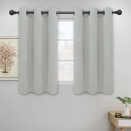 Miniatura 18 de Easy-Going - Cortinas opacas para dormitorio, aislamiento térmico sólido con ojales, cortinas de ventana para reducción de ruido, cortinas