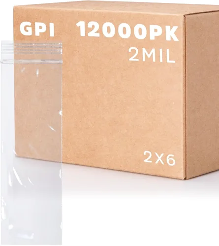 Miniatura 25 de GPI - Bolsas con cremallera de 2 x 6 pulgadas, 1000 unidades, 2 mil, bolsas de plástico transparente con cierre de cremallera, con cierre de cierre