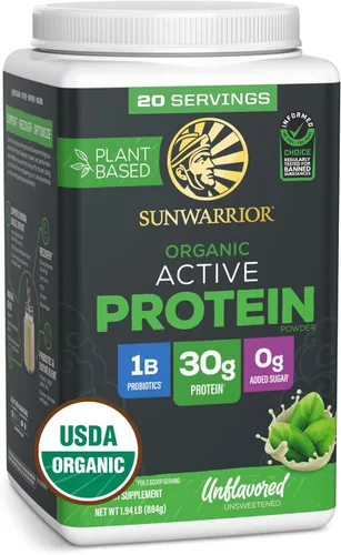 Miniatura 12 de Sunwarrior Proteína en Polvo a Base de Plantas Orgánica Proteína Vegana Orgánica con Aminoácidos BCAA Más Minerales de Recuperación y Botanicales