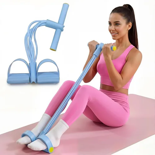 Pedal Resistance Bands with Handles, Upgrade Multi Function Pedal Training Band, 6-Tubes Natural Rubber Foot Pedal Resistance, Fitness Bands for