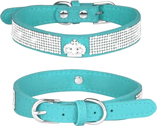 Miniatura 29 de Collares Pequeños para Perros Femeninos, Lindo Cristal de Rinstone con Pajarita de Diamante de Brillo para Cachorros para XXS XS Perros Pequeños