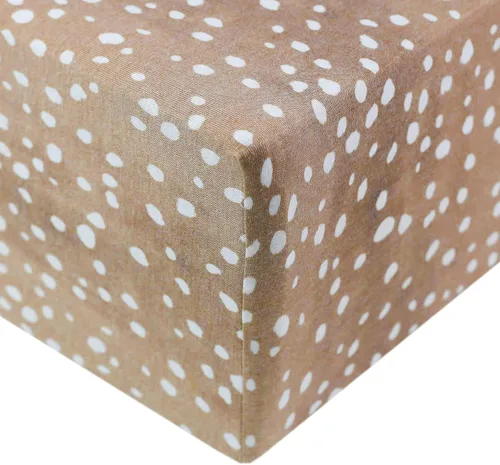 Copper Pearl Sábanas de punto prémium para cuna de bebé para colchones estándar, sábanas bajeras para cuna para niños y niñas, transpirables y