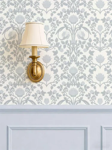 Miniatura 9 de YXTII Papel tapiz de 393.7" x 17.3" para despegar y pegar, papel tapiz floral rosa para dormitorio, papel decorativo para pared