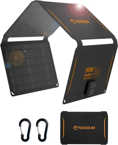 Miniatura 8 de Cargador de panel solar plegable con carga de puerto USB para smartphone, banco de energía, dispositivos pequeños (2 piezas de 6 W)