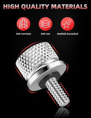 Miniatura 4 de Amazicha Tornillo de acero inoxidable cromado para Harley Davidson Sportster Wide Glide Street Bob Roadking Fatbob Streetbob Softail Dyna Street