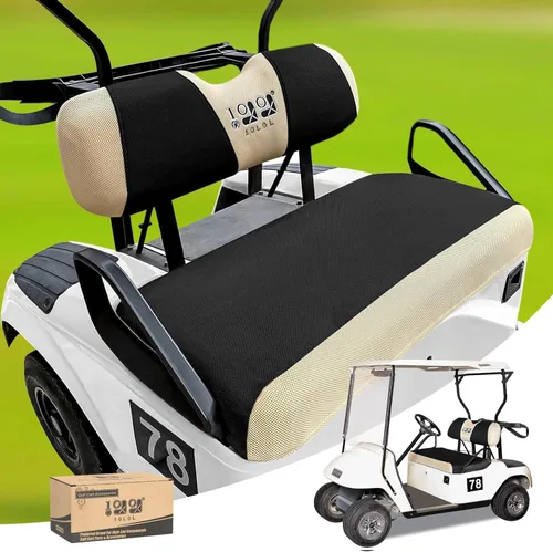 Miniatura 24 de 10L0L Golf Cart Seat Covers, Super Comfort Cooler Than Vinyl Seat Cover, Front and Rear Seat Cover for Yamaha EZGO Club Car, No Drilling Breathable