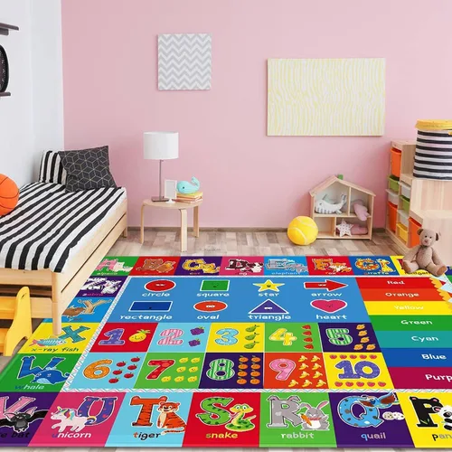 Miniatura 7 de Alfombra infantil para sala de juegos, alfombra educativa ABC, alfombra suave antideslizante para bebé, alfombra de juego para bebé, alfombra