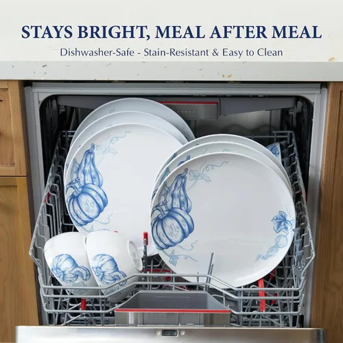 Miniatura 6 de Minh - Platos de porcelana largos de 10.7 pulgadas, juego de 6, resistentes a astillamientos y arañazos, aptos para horno hasta 482°F, aptos