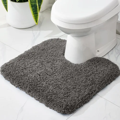 Miniatura 21 de Disolla Alfombras pequeñas para baño 17x24 antideslizante, alfombra de baño blanca esponjosa para el suelo del baño, lavable a máquina, alfombra