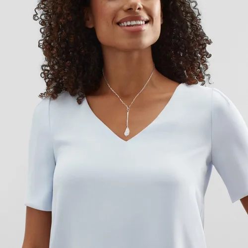 Miniatura 4 de Silpada Collar de plata de ley con perlas cultivadas en agua dulce con forma de Stunning Drop 16 pulgadas 2 pulgadas Perla Perla no conocido