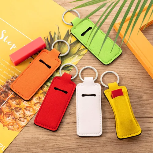Miniatura 6 de Boao Llavero con clip para lápiz labial, 10 unidades, colorido, soporte para bálsamo labial, accesorios para bolsa de bolsillo (anillo plateado)