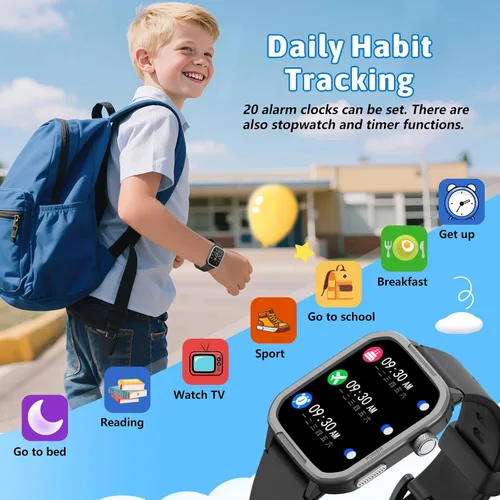 Miniatura 6 de Reloj inteligente para niños para niño niña, relojes para niños con 19 modos deportivos, frecuencia cardíaca, monitor de sueño, podómetro