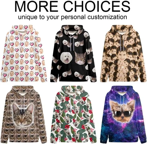 Miniatura 4 de Sudadera con capucha personalizada Diseña tu propio jersey Sudaderas personalizadas Sudaderas con capucha personalizadas Hombres Mujeres