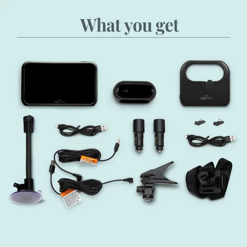 Miniatura 6 de Tiny Traveler Monitor de bebé – Kit básico inalámbrico pequeño (TT002PBB) con banco de energía – Cámara inalámbrica para monitor de coche de bebé