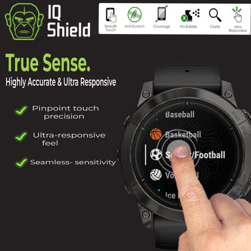 Miniatura 6 de IQShield Paquete de 6 protectores de pantalla para Garmin Fenix 7/7 Pro (solar/zafiro solar) (1.850 in) / Epix (Gen 2) / Epix Pro (1.772 pulgadas)