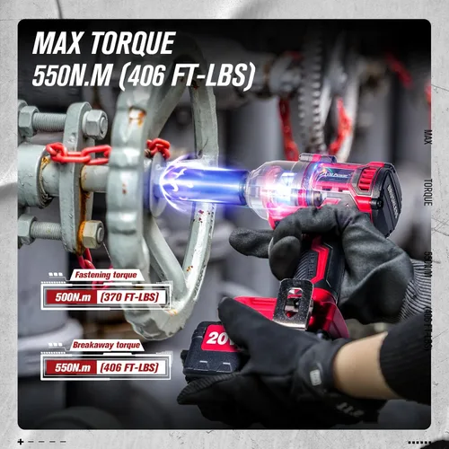 Miniatura 3 de AVID POWER Llave de impacto de 1/2 sin escobillas, pistola de impacto inalámbrica de 20 V con 3 velocidades variables, par máximo de 370 pies-libras