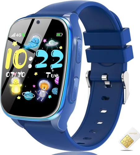 Miniatura 7 de Reloj inteligente 4G para niños, reloj inteligente para niños y niñas, con llamadas, juegos SOS, cámara de alarma, calculadora de música, modo