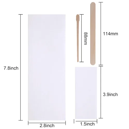 Miniatura 2 de Yaomiao Kit de tiras de cera de 400 piezas, tiras no tejidas con aplicador para depilación corporal y facial Blanco