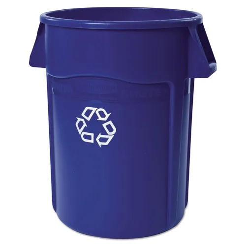Miniatura 10 de Rubbermaid Commercial Products BRUTE - Bote de basura redondo resistente, 20 galones, azul, para paisajistas/sitios