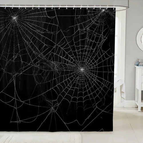 Miniatura 34 de Feelyou Cortina de ducha de fútbol para decoración de baño, básquetbol, deportes, cortina de baño, accesorios de baño, béisbol negro, tela