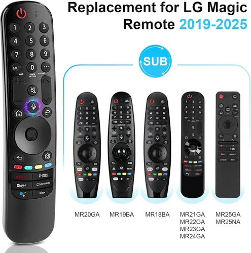 Miniatura 2 de Control remoto de voz de repuesto para LG Smart TV (2019-2024), compatible con Magic Remotes MR20GA, MR21GA, MR22GA, MR23GA, MR24GA, con funciones