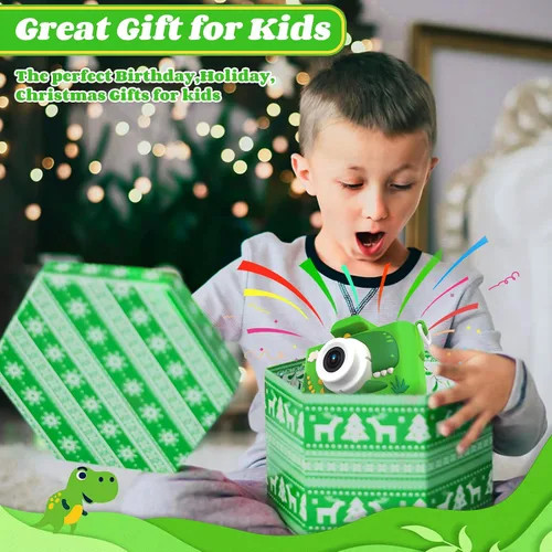 Miniatura 7 de Cámara para niños, juguetes de video para niños de 3 a 8 años, niños y niñas, cámara de 1080P de doble lente 48MP para niños pequeños con tarjeta SD