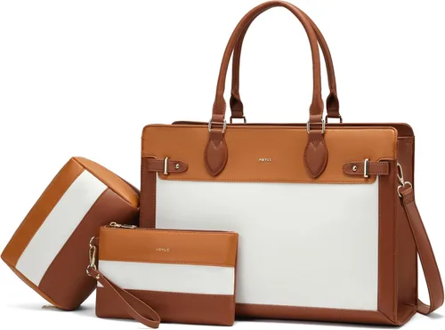 Keyli Set de 3 piezas de bolso tote para laptop para mujeres, de 15.6 pulgadas, bolsos de trabajo, bolso de negocios para computadora, bolso