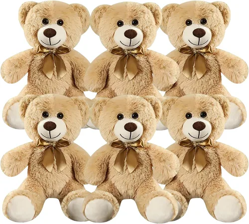 Miniatura 19 de 3 piezas de oso de peluche de 13.5 pulgadas, suave, de peluche, a granel, lindos juguetes de peluche para niños, baby shower, cumpleaños