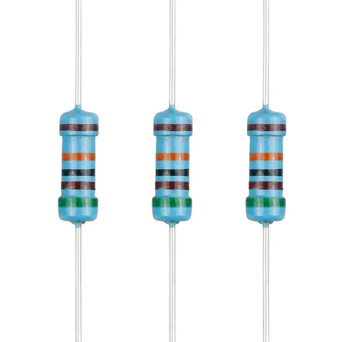 Miniatura 55 de 100 resistencias de 1 ohm 1/2 W (0.5 vatios) ±1% tolerancia de película metálica, resistencia fija de múltiples valores de resistencia opcional