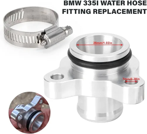 Miniatura 7 de Brida de manguera de refrigerante de repuesto para manguera de agua automotriz para BMW 335i, 335xi, 135i, 2006-2010 325i, 330i